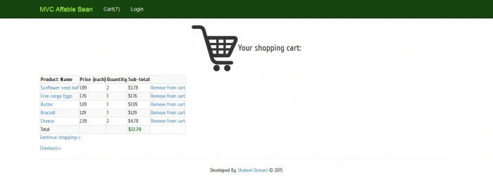 shopping cart desktop